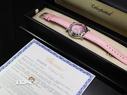 CHOPARD 蕭邦 Happy Sport Zodiac 快樂鑽 星座 雙魚座 288347-3013 <font color="#f6cee8"> 粉色面盤 原廠雙魚座造型跑鑽</font> 不鏽鋼 <font color="FF0000">2024年保單</font> 石英機芯 38mm