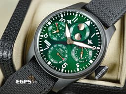 IWC 萬國錶 Pilot's TOP GUN Perpetual Calendar 大飛行員 海軍空戰部隊 IW503005&nbsp;<font color="#058703">賽車綠特別版</font><font color="#ff0000">&nbsp;</font>萬年曆 月相盈虧 七日鍊<font color="#ff0000">&nbsp;</font>黑陶瓷 大飛<font color="#ff0000">&nbsp;2021年台灣公司貨 限量250只&nbsp;</font>自動上鍊 46.2mm