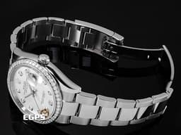 ROLEX 勞力士 DATEJUST 36 蠔式日誌型 126284RBR <font color="#cadff0">白色珍珠貝母面盤 原廠鑲鑽外圈 鑽石時標</font> <font color="#FF0000">2025年新式保卡</font>&nbsp;自動上鍊 36mm