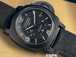 PANERAI 沛納海 Luminor PAM335 PAM00335 Luminor 1950 10 Days<font color=#FF0000> 黑色陶瓷 十日鍊 動能儲存 日夜顯示 GMT 透明錶背 極新錶況</font>  自動上鏈機芯   44mm