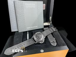 PANERAI 沛納海 Luminor PAM335 PAM00335 Luminor 1950 10 Days<font color=#FF0000> 黑色陶瓷 十日鍊 動能儲存 日夜顯示 GMT 透明錶背 極新錶況</font>  自動上鏈機芯   44mm