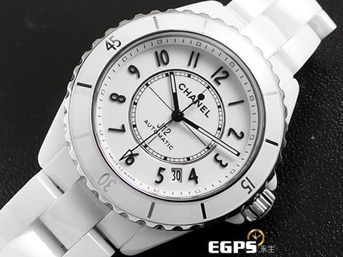 CHANEL 香奈兒 J12 Caliber 12.1系列 White Ceramic H5700 白陶瓷 經典 大三針 專利不鏽鋼蝴蝶扣 新機芯 透明錶背 2025年保單 自動上鍊 38mm