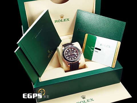 ROLEX 勞力士 Yacht-Master 116655 遊艇名仕 陶瓷框 18K永恆玫瑰金材質   Cerachrom黑色陶瓷刻度雙向旋轉錶框 2016年保卡&nbsp;自動上鍊 40mm