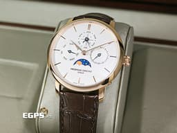 Frederique Constant 康斯登 Manufacture Slimline Perpetual Calendar 萬年曆 月相盈虧&nbsp;<font color="#ffa57d">玫瑰金</font>&nbsp;FC-775V4S9 <font color="#FF0000">自製機芯 2025年保單</font>  自動上鍊 42mm