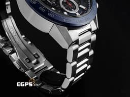 TAG HEUER 豪雅 CARRERA Heuer-01 卡萊拉 CAR201T 不鏽鋼材質 <font color="#05f0f0">藍色陶瓷錶圈&nbsp;鏤空面盤</font>&nbsp;自動上鍊 43mm