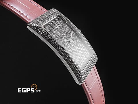 Vacheron Constantin 江詩丹頓 25010 18K白金材質 精鑲滿天星鑽石面盤、錶圈 精鑲鑽石錶扣&nbsp;整支錶重約1.68兩 石英機芯 23mm