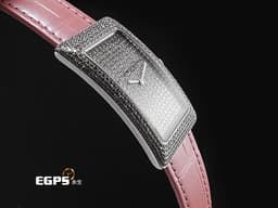 Vacheron Constantin 江詩丹頓 25010 18K白金材質 <font color="#05f0f0">精鑲滿天星鑽石面盤、錶圈 精鑲鑽石錶扣</font>&nbsp;<font color="#ff0000">整支錶重約1.68兩</font> 石英機芯 23mm