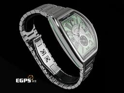 Franck Muller 法蘭穆勒 FM Vanguard V41 S S6 不鏽鋼材質 V41 <font color="#9bfdab">薄荷綠色面盤</font>&nbsp;&nbsp;<font color="#FF0000">2026年保卡</font>&nbsp;自動上鏈 41x49.95mm