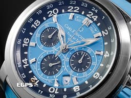 Carl F. Bucherer 寶齊萊 Patravi ChronoGrade 柏拉維 00.10620.08.53.2 三地時間顯示 GMT 不鏽鋼材質 <font color="#70cce1">藍色面盤、原廠橡膠錶帶</font> <font color="#FF0000">2020年保卡 台灣公司貨</font> 自動上鍊 46.6mm
