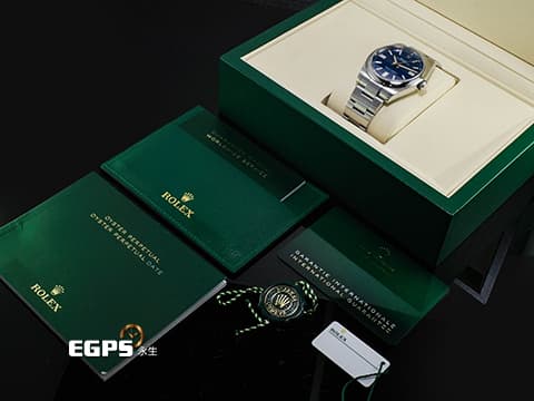 ROLEX 勞力士 Oyster Perpetual 41 蠔式恆動型 134300 2025年最新款最新色 med blue噴漆面盤 經典 OP41 不鏽鋼材質 2026年保卡&nbsp;自動上鍊 41mm