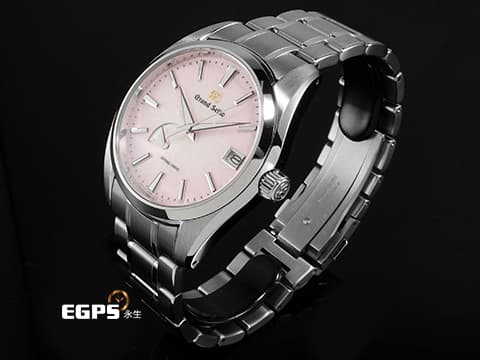 GRAND SEIKO 特級精工 GS 精工 Heritage Collection系列 SBGA497G Spring Drive 44GS 白鈦合金屬材質 限量1500隻 漸層粉色紋路面盤 【晨曦穗高山】 2024年保卡 台灣公司貨 自動上鍊 40mm