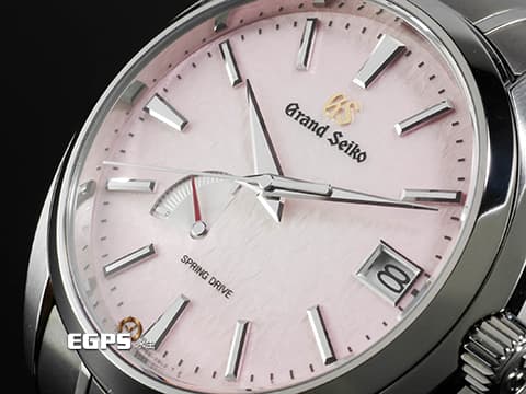 GRAND SEIKO 特級精工 GS 精工 Heritage Collection系列 SBGA497G Spring Drive 44GS 白鈦合金屬材質 限量1500隻 漸層粉色紋路面盤 【晨曦穗高山】 2024年保卡 台灣公司貨 自動上鍊 40mm