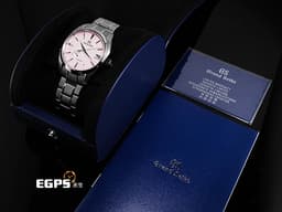 GRAND SEIKO 特級精工 GS 精工 Heritage Collection系列 SBGA497G Spring Drive 44GS <font color=#70cce1>白鈦合金屬材質</font> <font color=#FFB7DD>限量1500隻 漸層粉色紋路面盤 【晨曦穗高山】</font> <font color=#FF0000>2024年保卡 台灣公司貨</font> 自動上鍊 40mm