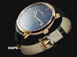 GIRARD-PERREGAUX 芝柏 GP 1966系列 49527-52-431-BB4A 18K玫瑰金材質 <font color="#05f0f0">簡約、氣質設計風格 藍色太陽紋放射面盤</font>&nbsp;<font color="#ff0000">2026年保卡 新錶訂價：606,000元</font>&nbsp;自動上鏈 41mm