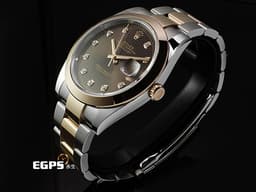 ROLEX 勞力士 DATEJUST 41 蠔式日誌型 126301 18K玫瑰金&amp;不鏽鋼材質 半金款&nbsp;<font color="#ffe2c2">巧克力色面盤 原廠鑲嵌鑽石時標</font><font color="#FF0000">&nbsp;</font>&nbsp;<font color="#ff0000">2025年保卡</font> 自動上鍊 41mm