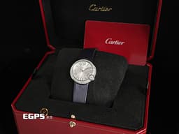 CARTIER 卡地亞 Ballon Blanc de Cartier&nbsp;<font color="#cdcbcb">白氣球</font><font color="#FF0000"> </font>原鑲鑽圈 W4BL0003<font color="#FF0000"> </font>不鏽鋼<font color="#FF0000"> 2022年保單</font>&nbsp;石英腕錶 30mm