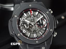 Hublot 宇舶 Big Bang 大爆炸 Unico  411.CI.1170.RX  <font color="#ededed">黑色陶瓷材質</font>&nbsp;<font color="#ff0000">2018年保卡</font> 飛返計時碼錶 自動上鍊 45mm