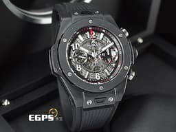 Hublot 宇舶 Big Bang 大爆炸 Unico  411.CI.1170.RX  <font color="#ededed">黑色陶瓷材質</font>&nbsp;<font color="#ff0000">2018年保卡</font> 飛返計時碼錶 自動上鍊 45mm