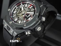 Hublot 宇舶 Big Bang 大爆炸 Unico  411.CI.1170.RX  <font color="#ededed">黑色陶瓷材質</font>&nbsp;<font color="#ff0000">2018年保卡</font> 飛返計時碼錶 自動上鍊 45mm