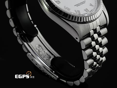 ROLEX 勞力士 DateJust DJ 36 16234 不銹鋼材質 白色面盤 羅馬數字時標 紀念型 五銖錶帶 自動上鍊 36mm