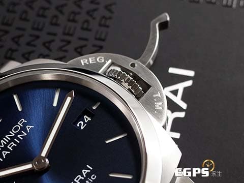 PANERAI 沛納海 Luminor Marina PAM01313 藍色經典三明治面盤 三日鍊 小秒針 PAM1313 不鏽鋼 2024年保卡 台灣公司貨&nbsp;自動上鍊 44mm