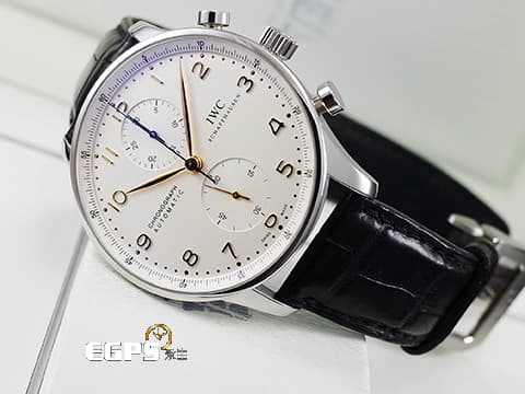 IWC 萬國 Protuguese 大葡萄牙 IW371445 計時碼表 白色面盤 金色指針時標 2018年保卡 自動上鍊 41 mm