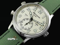 PATEK PHILIPPE 百達翡麗 PP錶 Calatrava Pilot Travel Time 飛行錶 5524G-010 白K金材質 <font color="#fdf5ed">復古風格漆面乳白色面盤 兩地時間 日夜顯示</font> <font color="#FF0000">2026年保單 官方新錶定價：2,096,000元&nbsp;</font><span style="font-size: 10pt;">自動上鍊 42mm</span>