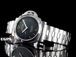 PANERAI 沛納海 Luminor Marina 1950 PAM00722 三日鍊 PAM722 小秒針 <font color="#EA7500">菸草色時標</font> 經典三明治面盤 <font color="#FF0000">透明錶背 鍊帶款 2021年保單 台灣公司貨</font> 自動腕錶 42mm
