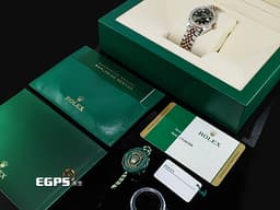ROLEX 勞力士 Lady-Datejust 279381RBR 279381 蠔式日誌型 不鏽鋼&18K玫瑰金材質 半金款 <font color=#9de498>原鑲鑽石錶圈 橄欖綠色面盤</font> <font color=#ff0000>2018年保卡 紀念型錶帶（Jubilee）</font> 自動上鍊 28mm