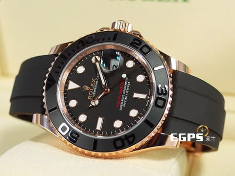ROLEX 勞力士 Yacht-Master 40 蠔式 遊艇名仕型 126655 永恆玫瑰金 Cerachrom黑色陶瓷字圈 3235機芯 搭配Glidelock延展系統潛水錶扣 2022年新式綠卡 自動腕錶 40mm