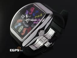 FRANCK MULLER 法蘭穆勒 Vanguard系列 瘋狂時間 V 45 CH HN COL DRM LTD V45 不鏽鋼材質 <font color=#ff00ff> Hom Nguyen 限量聯名款 </font> <font color=#70cce1>不規則順跳時間顯示 手工繪製瘋狂小時 </font> <font color=#ff0000> 2024年保單 限量50支 僅收藏極新品</font> 自動上鍊 44x54mm
