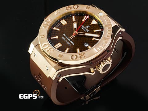 Hublot 宇舶 BIG BANG系列 322.PC.1001.RX 18K玫瑰金材質 棕色格紋面盤&nbsp;&nbsp;2019年保卡 整支重約6.24兩 新錶訂價約：1,223,600元&nbsp;自動上鍊 48mm