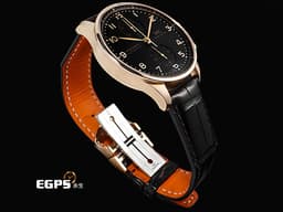 IWC 萬國錶 Portugieser Chronograph 葡萄牙 IW371625 18K玫瑰金材質&nbsp;&nbsp;<font color="#0582f5">深黑色太陽紋放射面盤&nbsp;</font><font color="#ff0000">2025年保卡&nbsp;</font>計時碼表 自動上鍊 41mm
