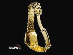 ROLEX 勞力士 Oyster Perpetual Day-Date 118348 蠔式 18K黃金材質 <font color="#05f0f0">原廠鑲嵌鑽石錶圈、時標 黑色面盤</font> <font color="#ff0000">已回勞力士原廠做保養 延長保固到2028年5月</font> 自動上鏈 36mm