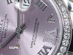 ROLEX 勞力士 Datejust 31 蠔式日誌型 278384RBR <font color="#eeb4b4">原廠鑲鑽外圈、VI鑲鑽時標粉紅色面盤</font>&nbsp;278384 RBR 經典 DJ31 不鏽鋼&nbsp;<font color="#FF0000">2024保卡 蠔式（Oyster）三節錶帶</font> 自動上鍊 31mm
