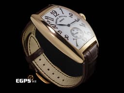 Franck Muller 法蘭穆勒 CINTRÉE CURVEX 7885 B S6 PR EMA 5N 18K玫瑰金材質 酒桶型 <font color="#05f0f0">白色法瑯面盤 七日鏈動力儲存顯示</font>&nbsp;自動上鍊 55x39mm