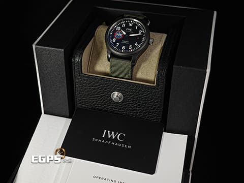 IWC 萬國 Pilots Mark XVIII 飛行員 IW324712 馬克十八&nbsp;TOP GUN 海軍空戰部隊「SFTI」特別版&nbsp;大三針 黑陶瓷 2023年保單&nbsp;自動上鍊 41mm