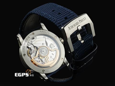 Audemars Piguet 愛彼 AP錶 CODE 11.59系列 15210ST.OO.A348KB.01 藍色同心圓漣漪紋飾面盤&nbsp;大三針 不鏽鋼材質 2025年保卡&nbsp;自動上鍊 41mm