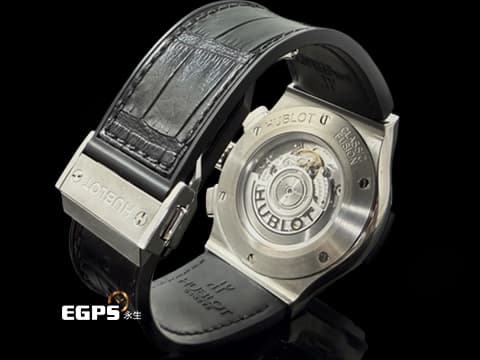 Hublot宇舶 ClassicFusion經典融合系列 521.NX.2611.LR 鈦金屬材質 特色銀白蛋白石面盤 鍍銠銀色指針與條形時標&nbsp;自動上鍊 45mm