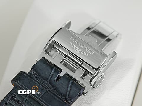 LONGINES 浪琴 Master Collection 名匠 巨擘系列 L28434932&nbsp;緞面紋鮭魚面盤 雕鑿式復古字體時標&nbsp;小秒針 不鏽鋼&nbsp;2023年台灣公司貨&nbsp;自動上鍊 38.5mm