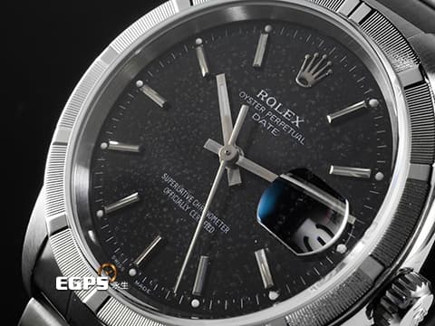 ROLEX 勞力士 Date 15210 蠔式 日誌型 不鏽鋼材質 獨一無二&nbsp;如雪花般自然氧化黑色面盤 已回勞力士原廠服務中心保養 延長保固至2026年 自動上鏈 35mm