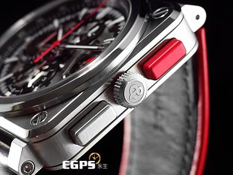 BELL &amp; ROSS 柏萊士 INSTRUMENTS BR03-94 AERO GT RED 概念跑車款 全球限量500只 全新客製化黑色穿孔搭配紅色滾邊小牛皮錶帶  鏤空腕錶 自動上鍊 42mm