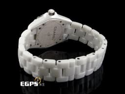 CHANEL 香奈兒 J12 Ceramic H0970 白陶瓷  專利不鏽鋼蝴蝶扣 <font color="#eeeced">白色高科技精密陶瓷 白色面盤 </font><font color="#ff0000"> 台灣公司貨 </font> 自動上鍊 38mm
