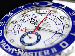 ROLEX 勞力士 Yacht-Master II 遊艇名仕 116680 <font color="#FF0000">絕版增值中~ 停產~~~ 2023年保單 新式保卡  新款賓士指針 </font> <font color="#869edd"> 藍色陶瓷錶圈 </font> 帆船倒數計時 不鏽鋼錶款 陶瓷框  44mm