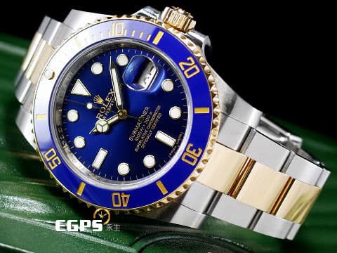 ROLEX 勞力士 Submariner 116613LB 潛航者 116613 LB 半金 藍水鬼 陶瓷框 潛水錶 自動腕錶  2018年保單，盒單配件齊全  40mm