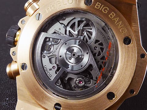 HUBLOT 宇舶 Big Bang 大爆炸 Unico 王金玫瑰金 411.OX.1180.RX.0904 原鑲鑽錶，大梯鑽錶圈，鏤空鑲鑽面盤 飛返計時 三日鍊 自動上鍊 45mm