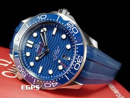 OMEGA 歐米茄 Seamaster 海馬系列 21032422003001 <font color="#2828FF">藍色面盤、藍色陶瓷錶圈</font> 同軸擒縱 <font color="#FF0000">藍色橡膠錶帶海馬，2025年保單 台灣公司貨</font> 排氦氣閥 潛水錶 自動上鍊 42mm