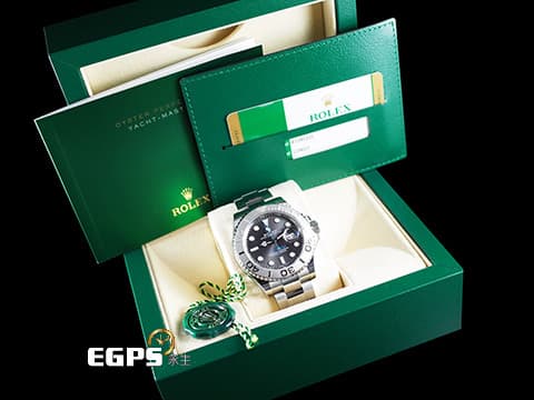 ROLEX 勞力士 Yacht-Master 116622 蠔式 遊艇名仕型 銀灰色面盤 藍色秒針指示 鉑金框&nbsp;2019年保卡 已貼膜&nbsp;自動上鍊 40mm