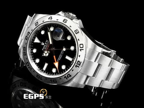 ROLEX 勞力士 Explorer II 蠔式 探險家二號 216570 黑色面盤 探二 橘色兩地時間指針 GMT 兩地時區 不鏽鋼 2021年新式綠卡 自動上鍊 42mm