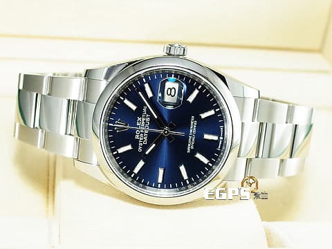 ROLEX 勞力士 DATEJUST 126200 經典 蠔式日誌型 藍色面盤 DJ36 不鏽鋼材質 2021年保卡 自動上鍊 36mm